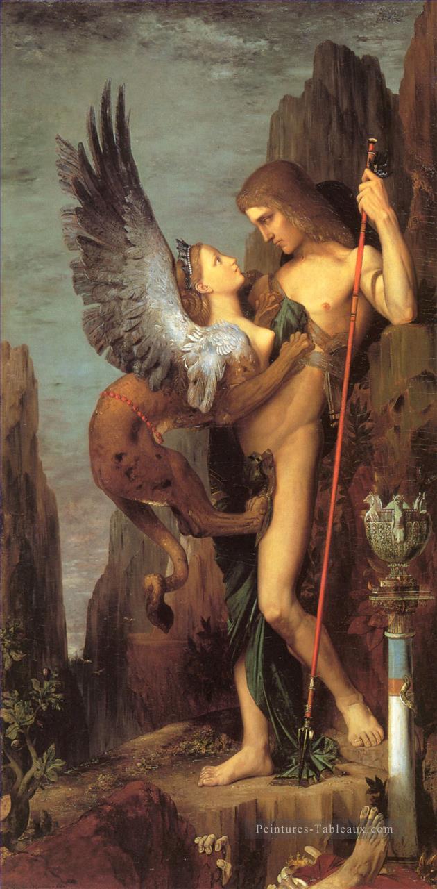 Œdipe et le Sphinx Symbolisme mythologique biblique Gustave Moreau Peintures à l'huile